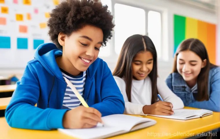 범죄자의 신체적 특징과 범죄 연관성 - **Prompt: Empowering Diverse Students in a Modern Classroom**
    A vibrant, medium-shot photograph ...