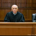 Home 12 법정에서의 증언 신뢰도 평가 - **Prompt 1: The Labyrinth of Memory in Court**
Generate an image depicting a witness in a modern...