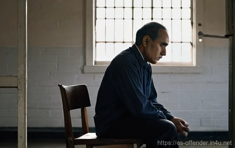 강력범죄 가해자의 후회와 반성 여부 - Image Prompt 1: The Weight of Reflection**