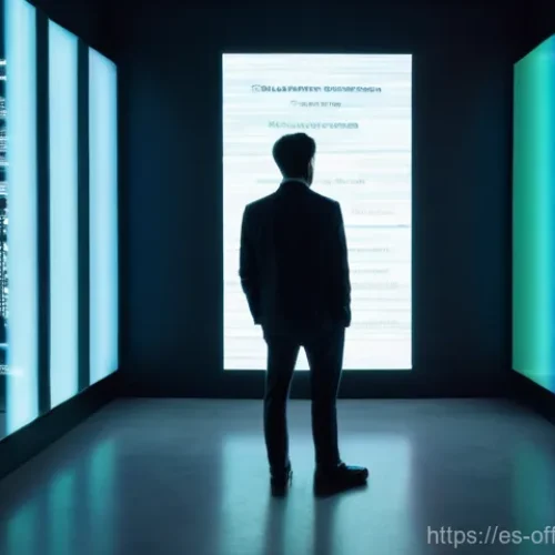 Home 22 범죄 가해자 신상공개의 윤리적 문제 - **Prompt:** "A solitary figure, seen from behind, standing in a dimly lit, futuristic room. Abstract...