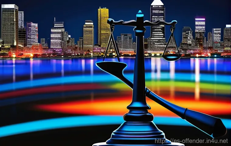 범죄 가해자 신상공개의 윤리적 문제 - **Prompt:** "A solitary figure, seen from behind, standing in a dimly lit, futuristic room. Abstract...